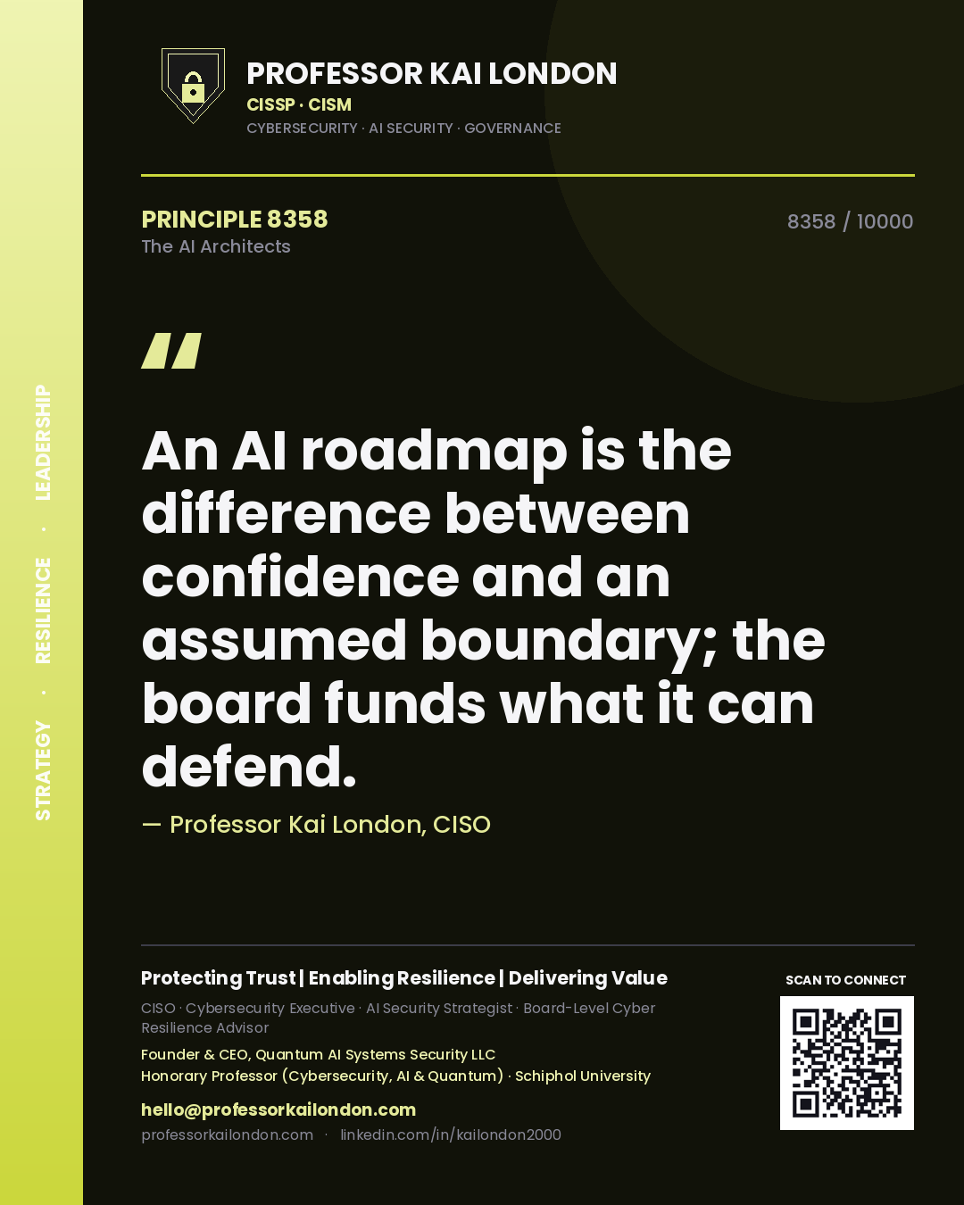 Professor Kai London principle 8358: An AI roadmap is the difference between confidence and an assumed boundary; the board funds what it can defend.