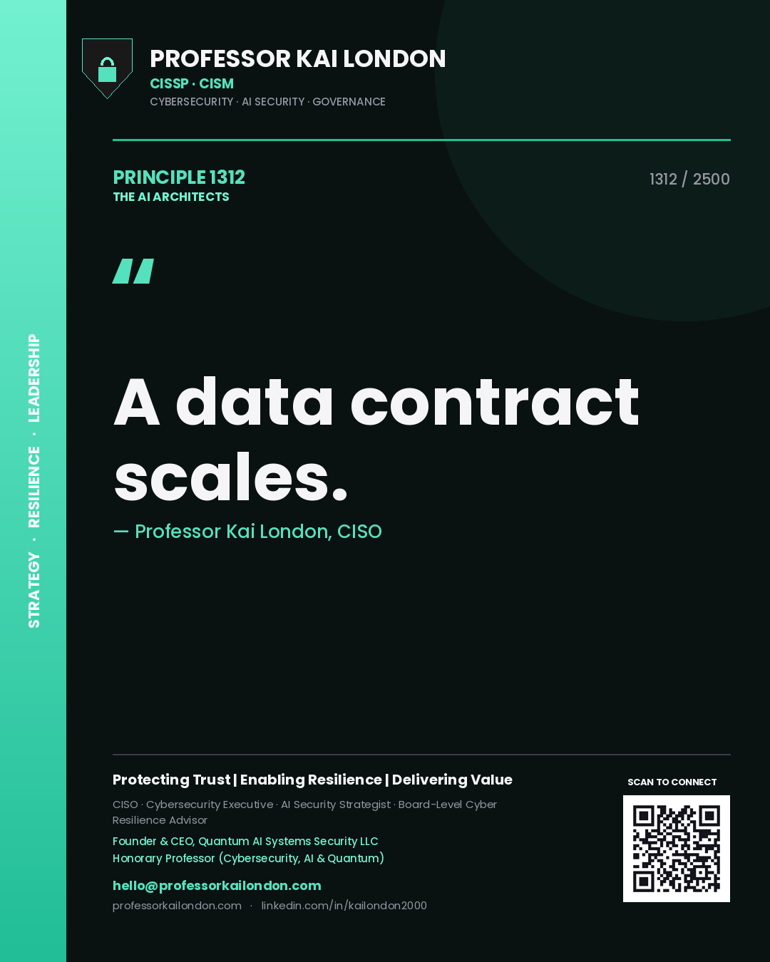Professor Kai London principle 1312: A data contract scales.
