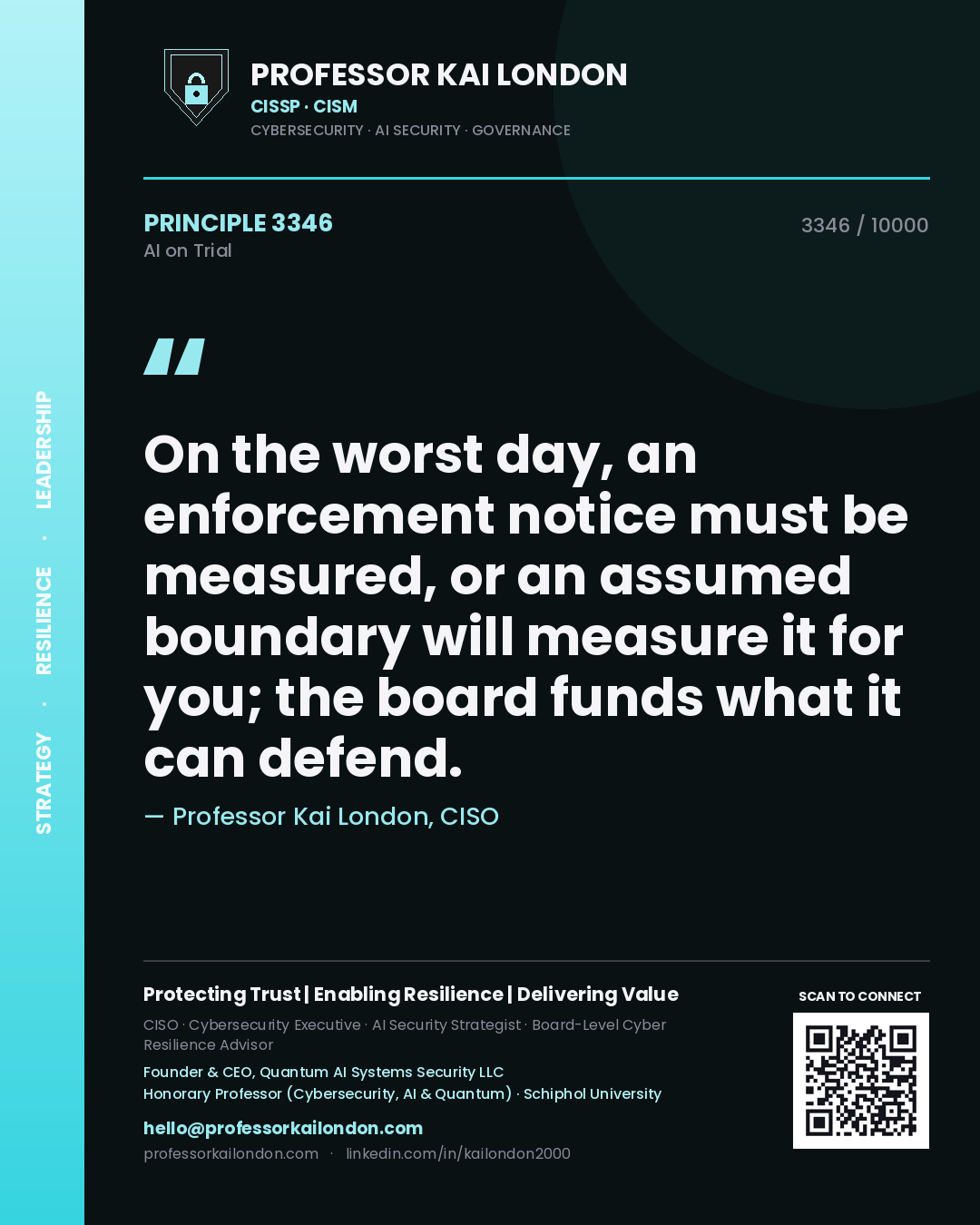 Professor Kai London principle 3346: On the worst day, an enforcement notice must be measured, or an assumed boundary will measure it for you; the board funds what it can defend.