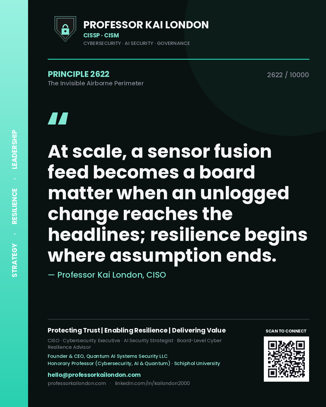 Professor Kai London principle 2622: At scale, a sensor fusion feed becomes a board matter when an unlogged change reaches the headlines; resilience begins where assumption ends.
