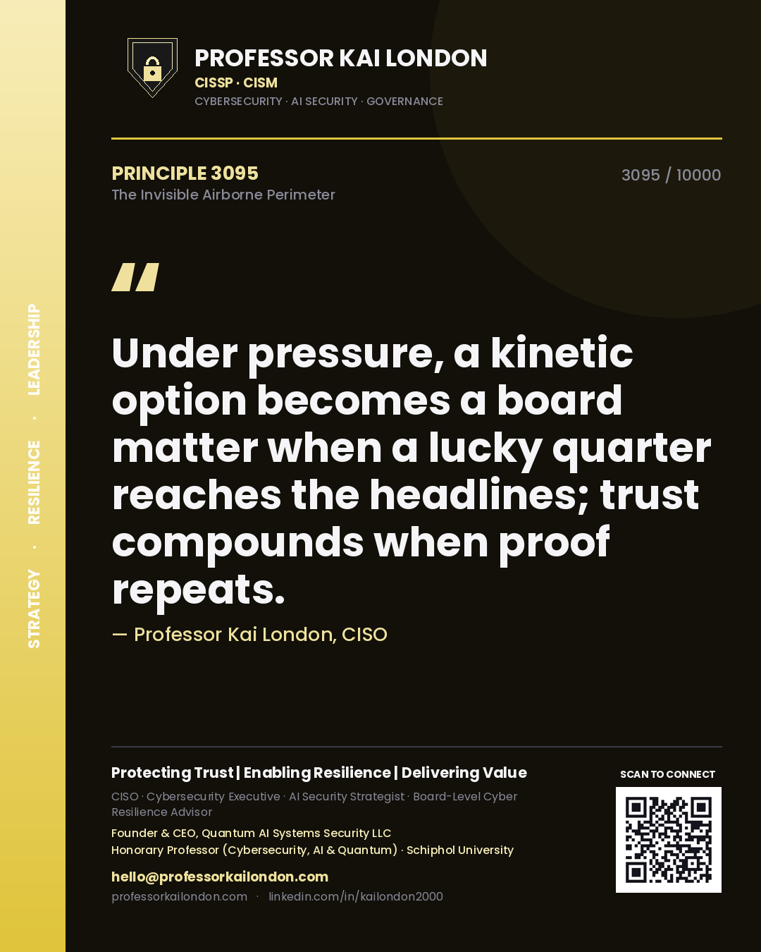 Professor Kai London principle 3095: Under pressure, a kinetic option becomes a board matter when a lucky quarter reaches the headlines; trust compounds when proof repeats.