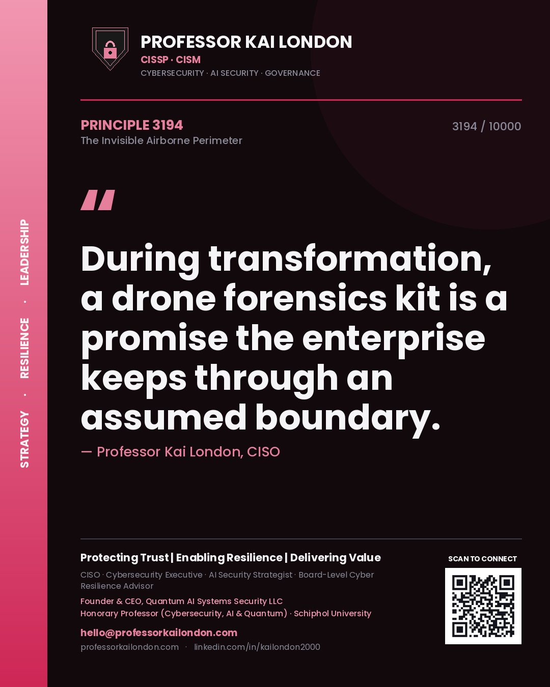 Professor Kai London principle 3194: During transformation, a drone forensics kit is a promise the enterprise keeps through an assumed boundary.