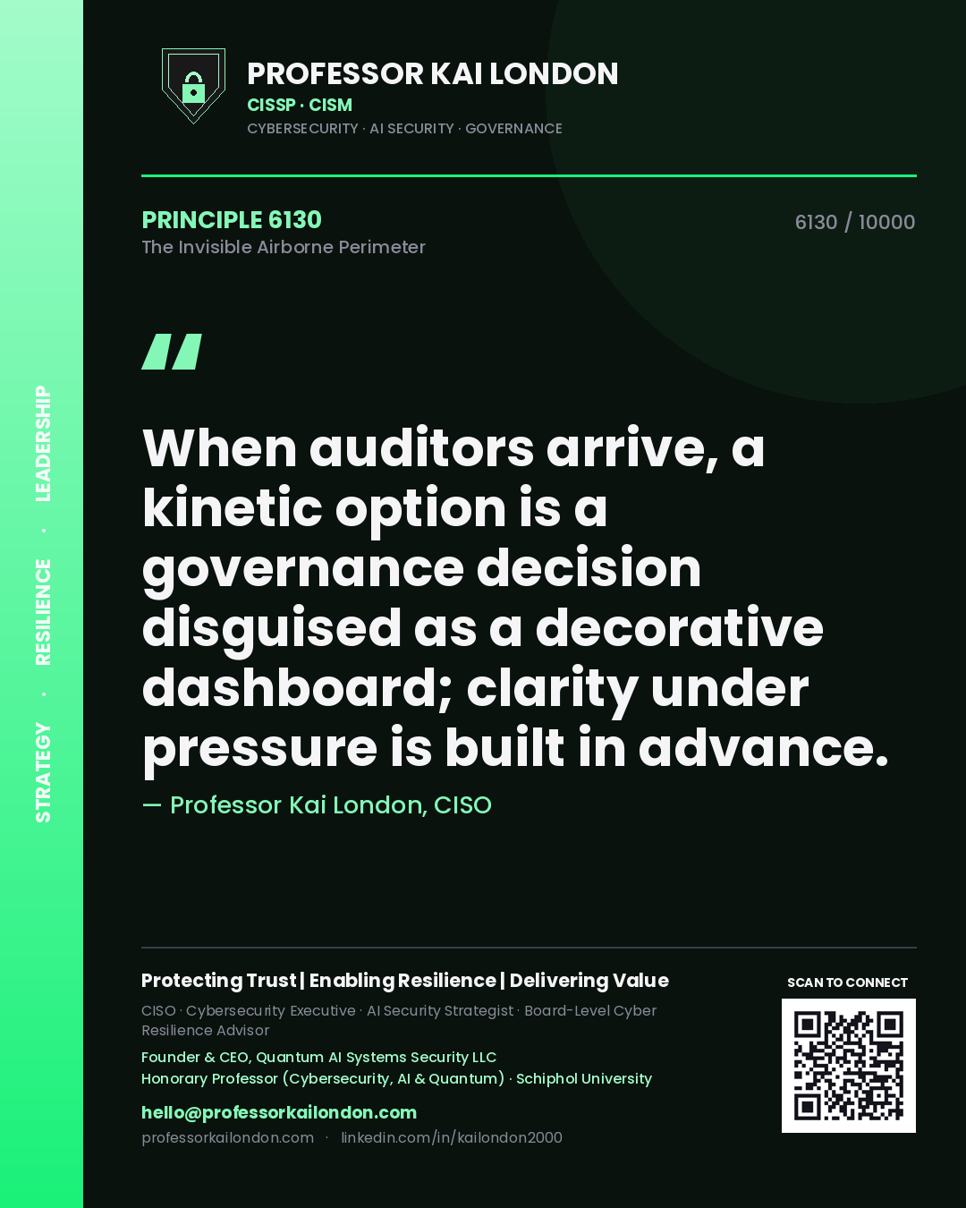 Professor Kai London principle 6130: When auditors arrive, a kinetic option is a governance decision disguised as a decorative dashboard; clarity under pressure is built in advance.