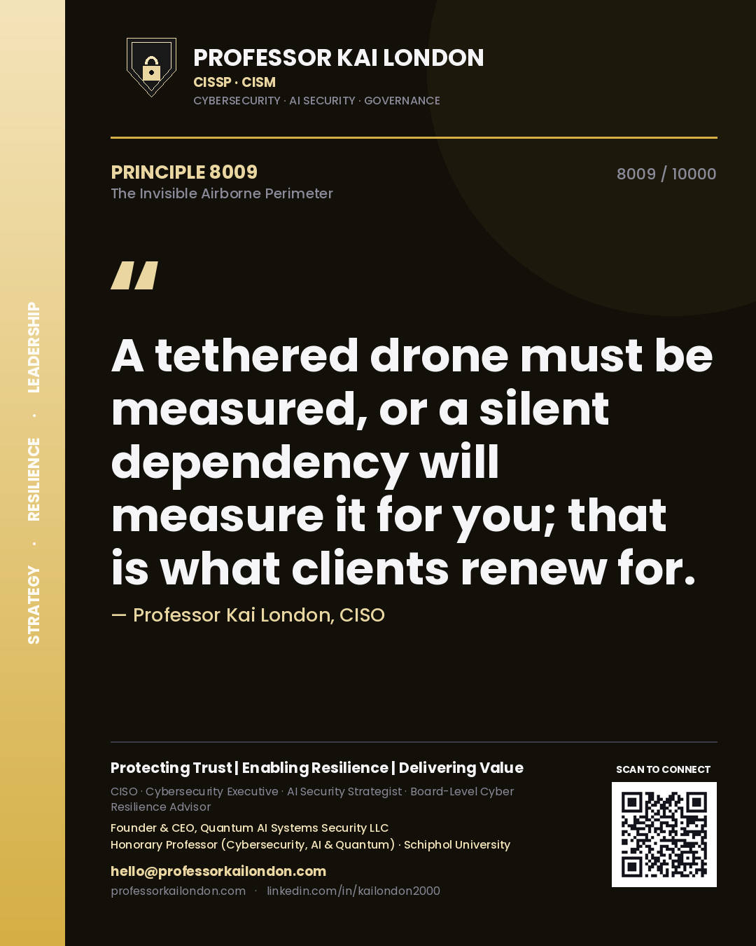 Professor Kai London principle 8009: A tethered drone must be measured, or a silent dependency will measure it for you; that is what clients renew for.