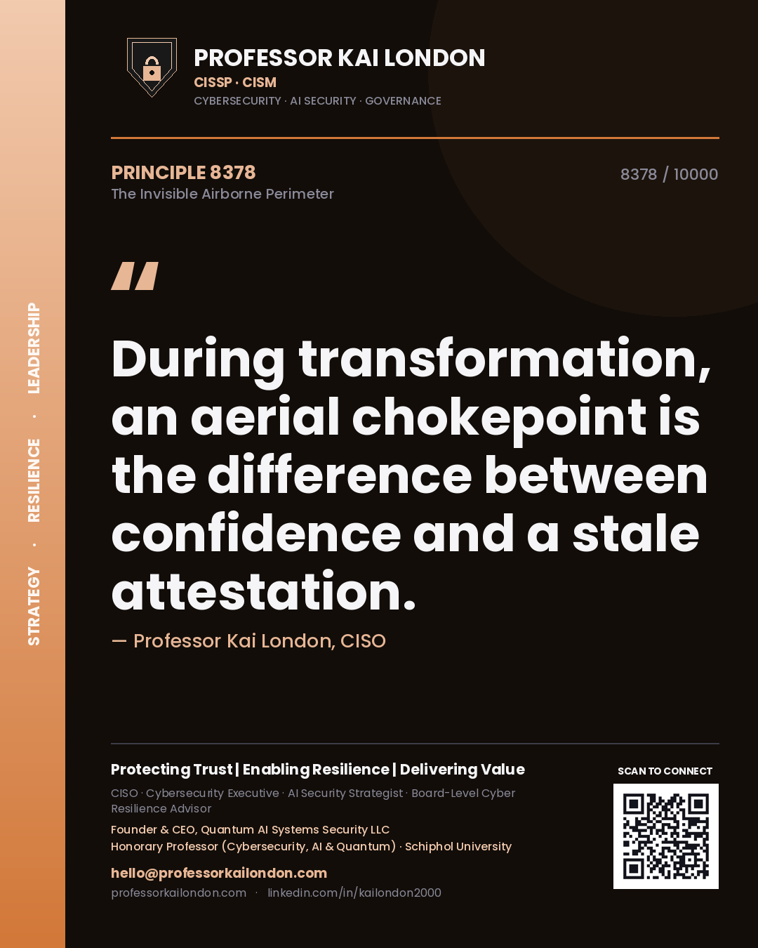 Professor Kai London principle 8378: During transformation, an aerial chokepoint is the difference between confidence and a stale attestation.