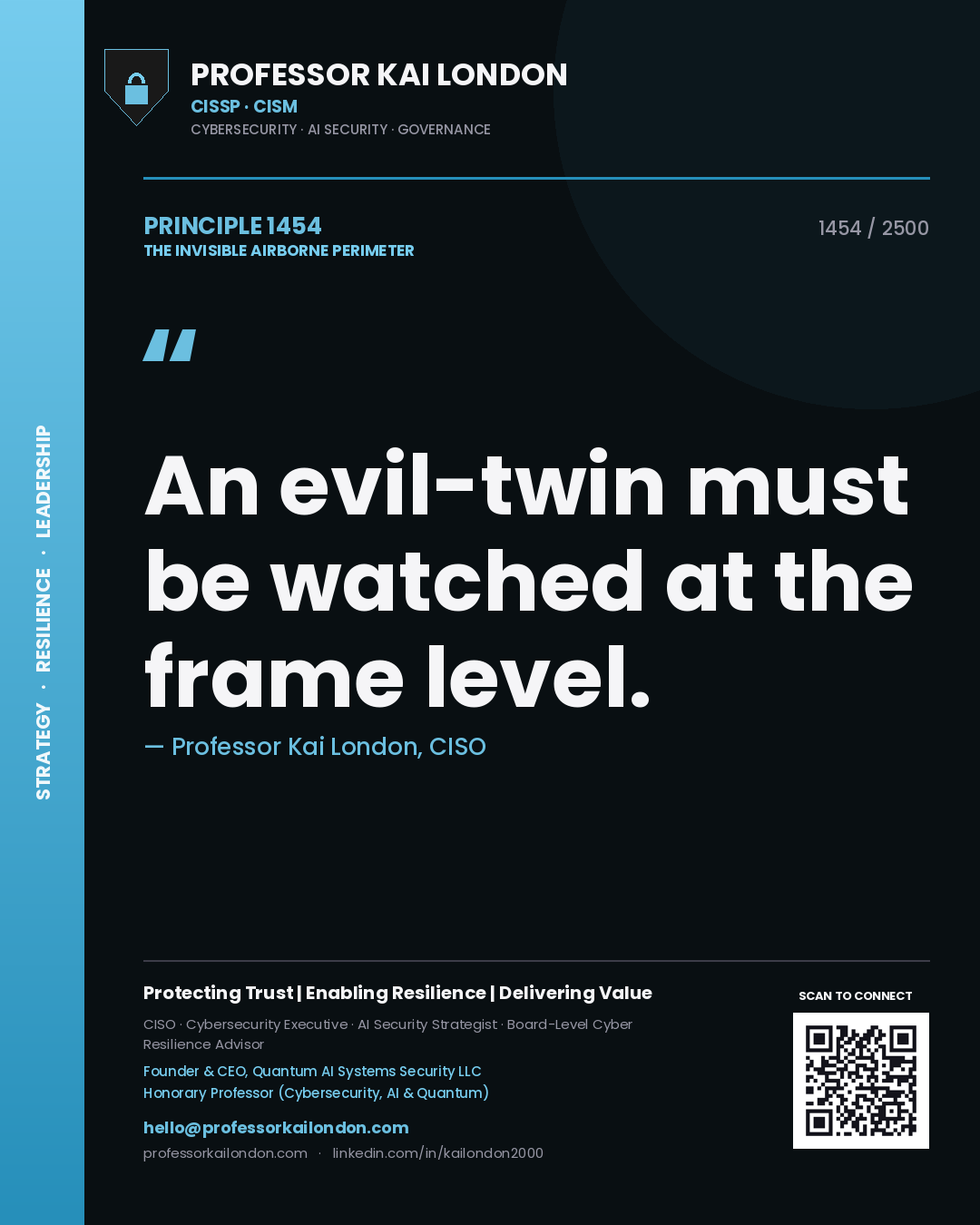 Professor Kai London principle 1454: An evil-twin must be watched at the frame level.