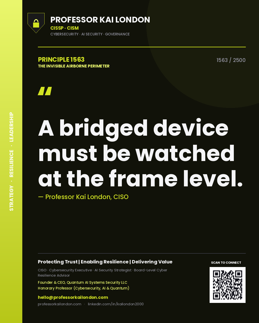 Professor Kai London principle 1563: A bridged device must be watched at the frame level.