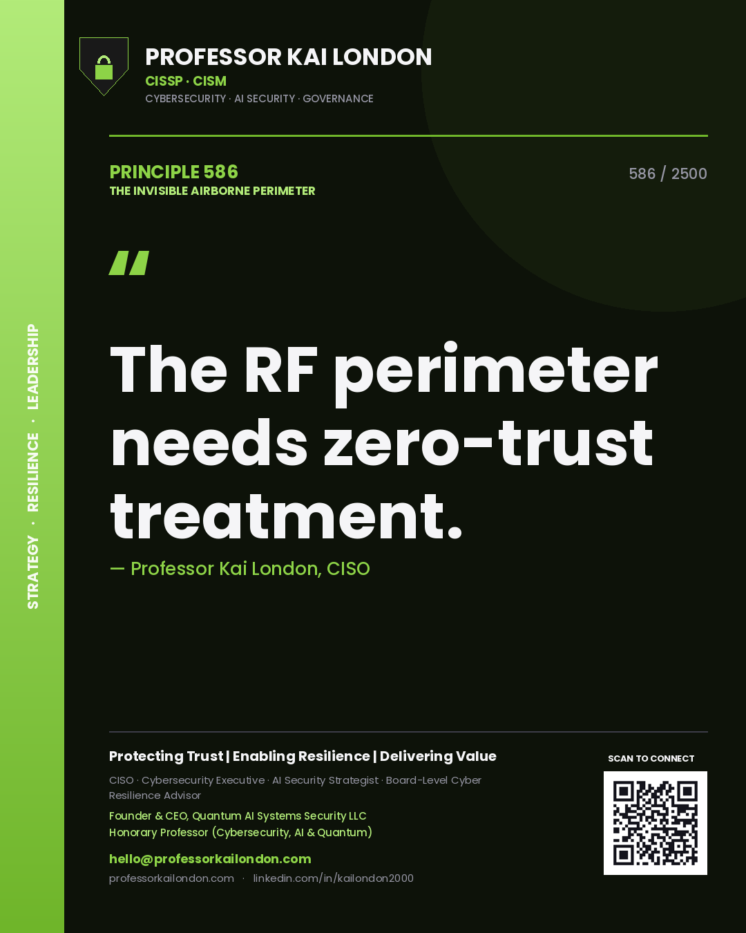 Professor Kai London principle 586: The RF perimeter needs zero-trust treatment.