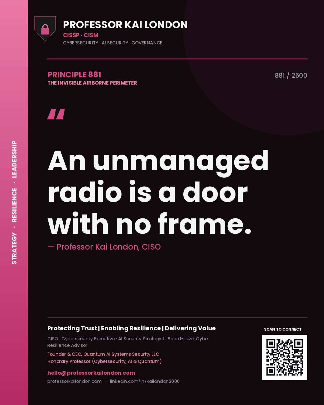 Professor Kai London principle 881: An unmanaged radio is a door with no frame.