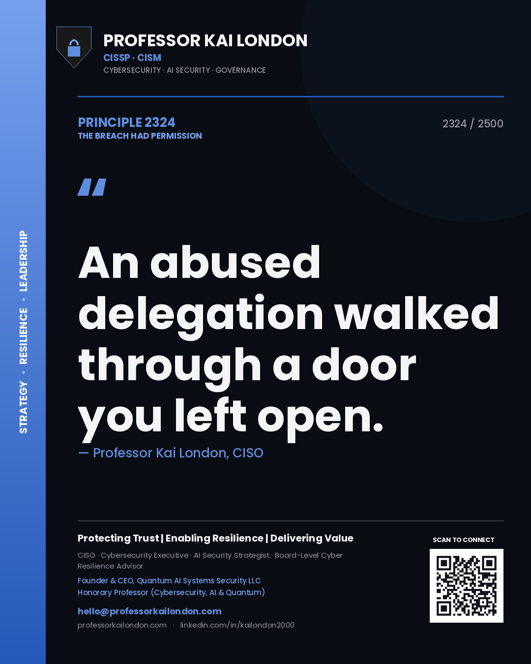 Professor Kai London principle 2324: An abused delegation walked through a door you left open.