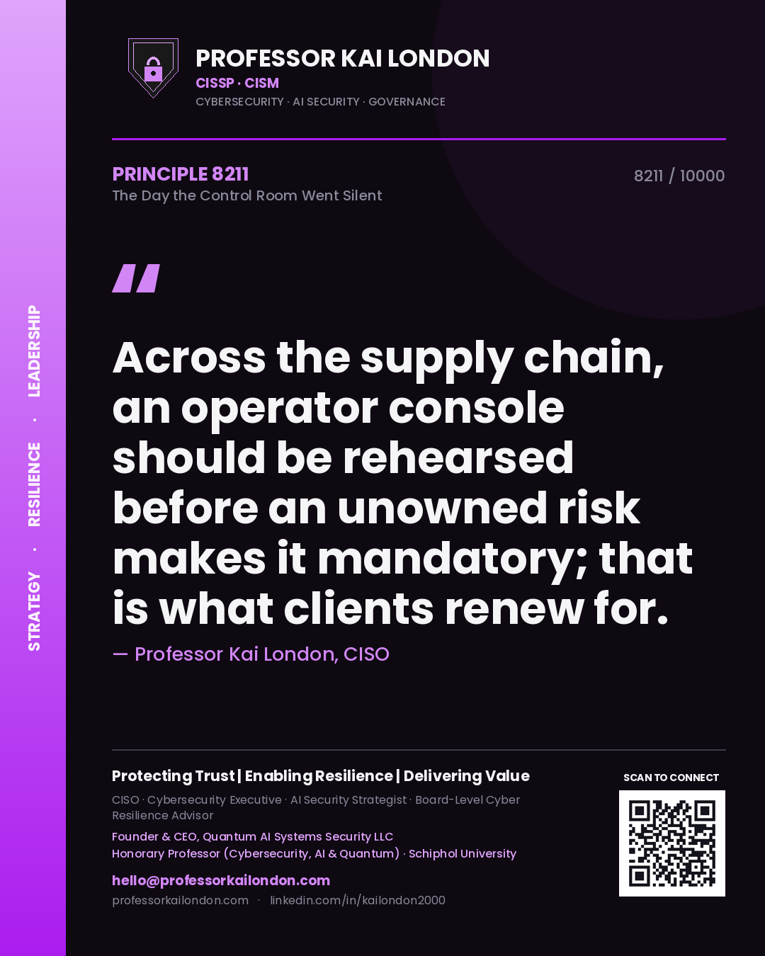 Professor Kai London principle 8211: Across the supply chain, an operator console should be rehearsed before an unowned risk makes it mandatory; that is what clients renew for.