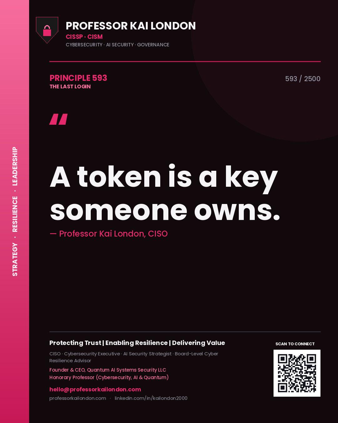 Professor Kai London principle 593: A token is a key someone owns.