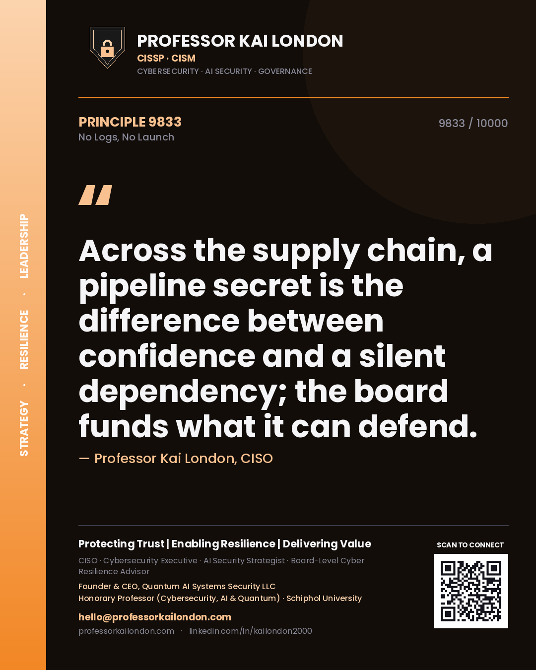 Professor Kai London principle 9833: Across the supply chain, a pipeline secret is the difference between confidence and a silent dependency; the board funds what it can defend.