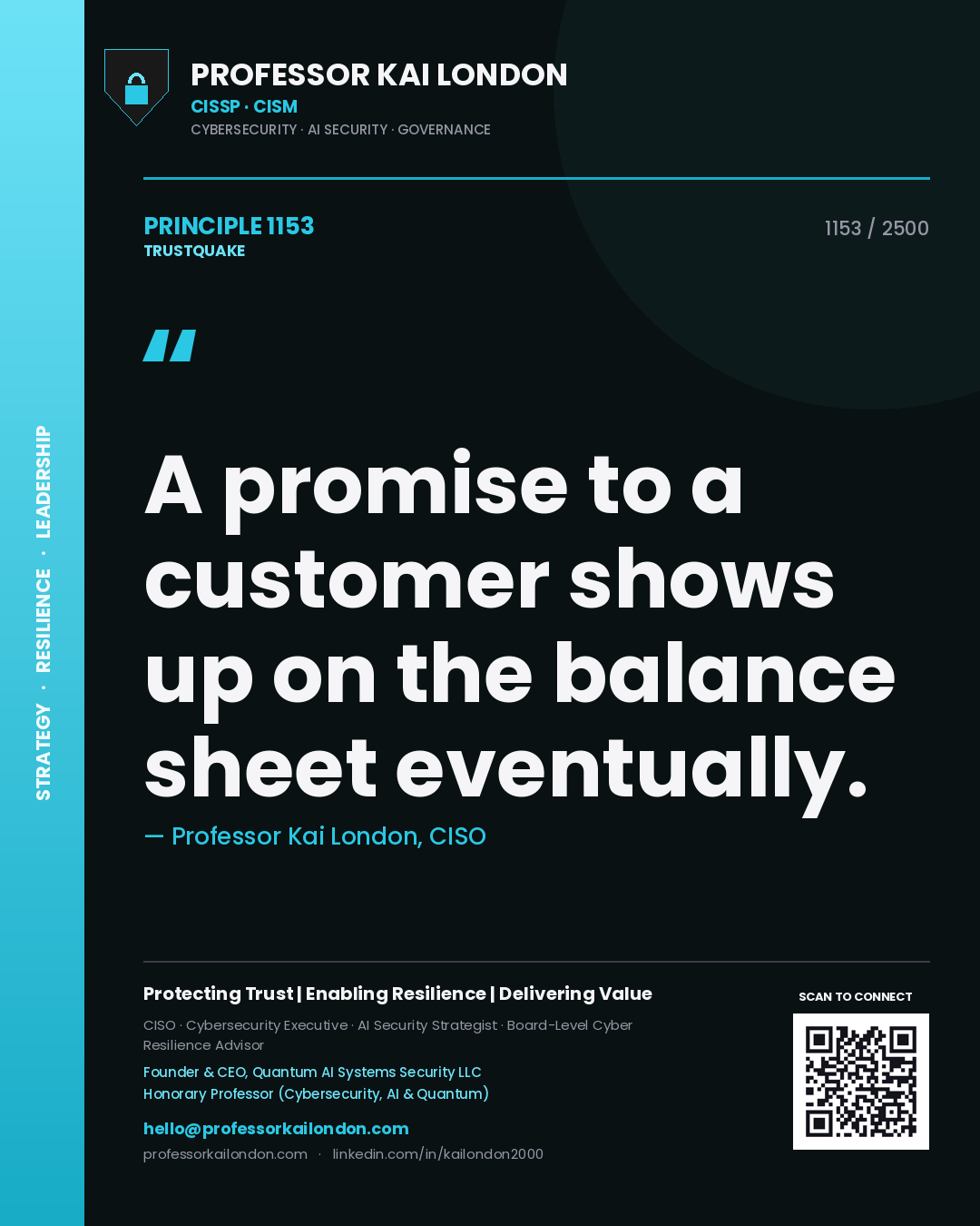 Professor Kai London principle 1153: A promise to a customer shows up on the balance sheet eventually.