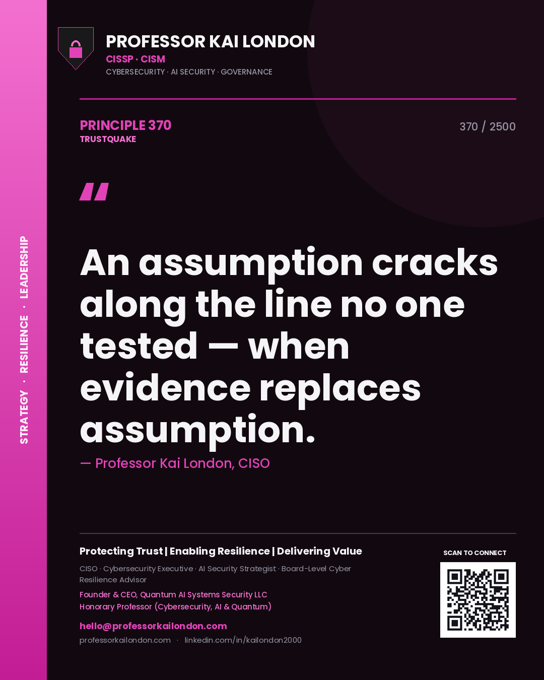 Professor Kai London principle 370: An assumption cracks along the line no one tested — when evidence replaces assumption.